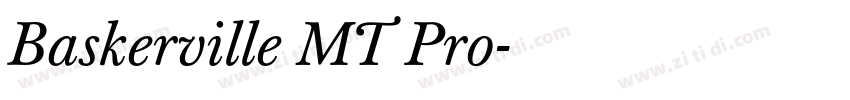 Baskerville MT Pro字体转换